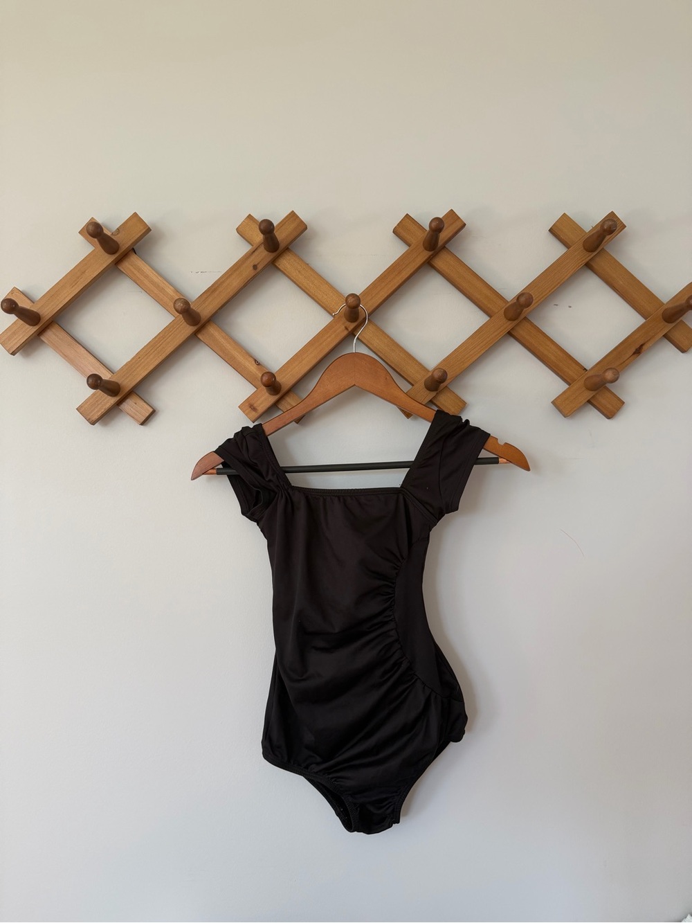 Black Asymmetrical Ballet Leotard - Small
